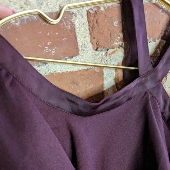 NWT Loft XS Red-ish Purple Cold Shoulder Bell Sleeve Top‎ - Picture 3 of 9